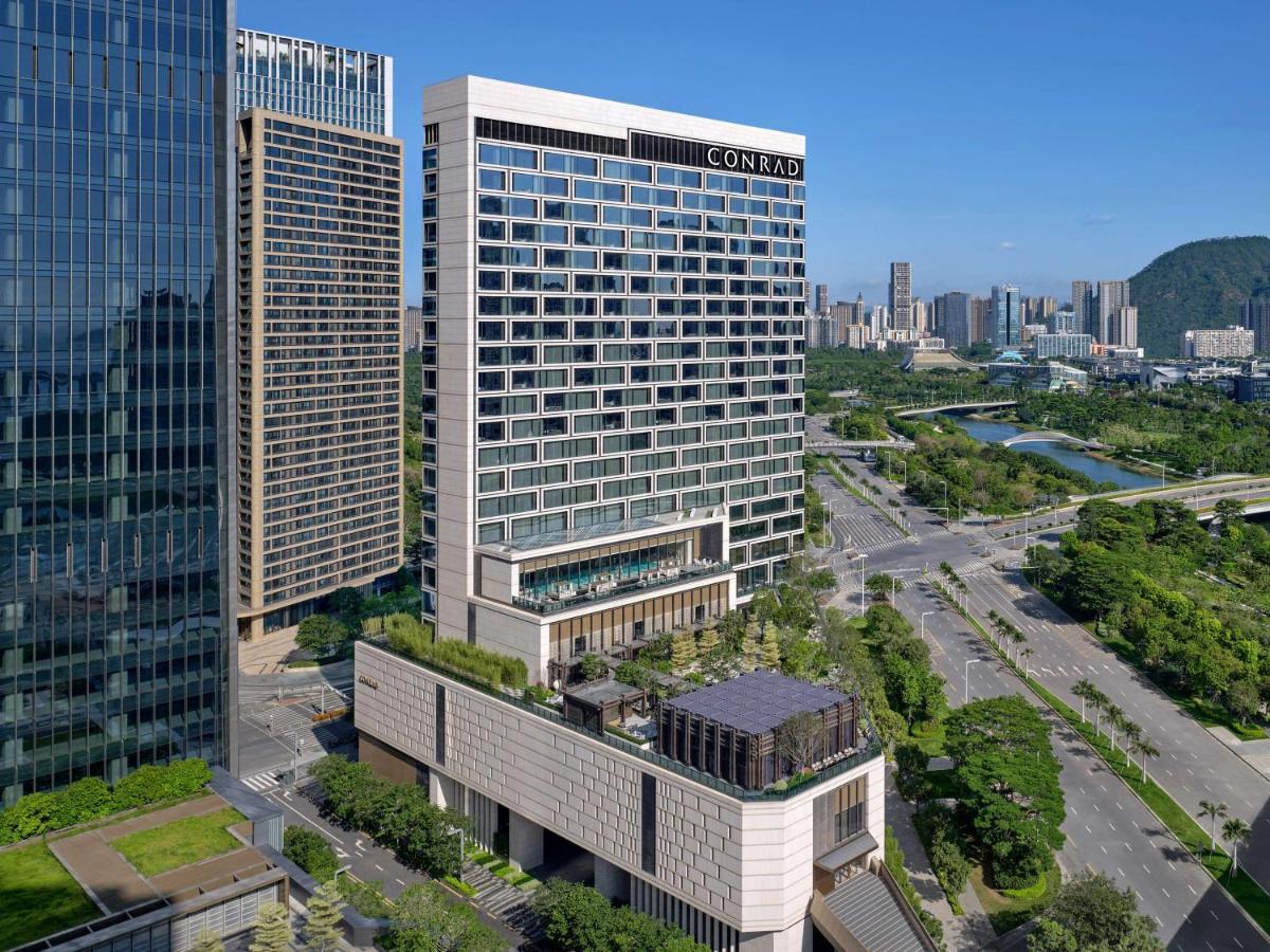 Conrad Shenzhen, The First Art Museum Hotel In Greater Bay Area With The Stunning Bay And Sunset View In The Hotel Terrace Ngoại thất bức ảnh