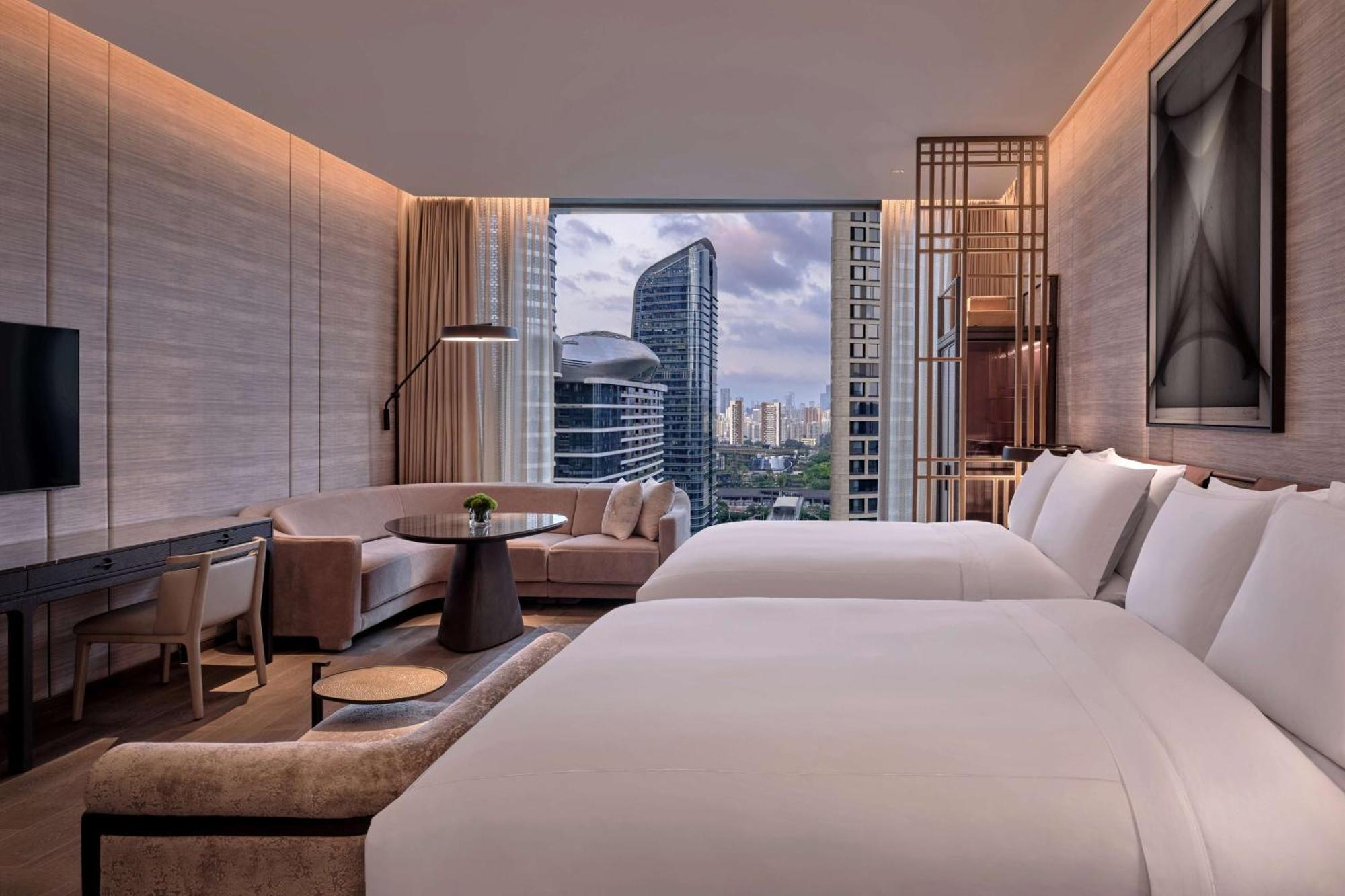 Conrad Shenzhen, The First Art Museum Hotel In Greater Bay Area With The Stunning Bay And Sunset View In The Hotel Terrace Ngoại thất bức ảnh